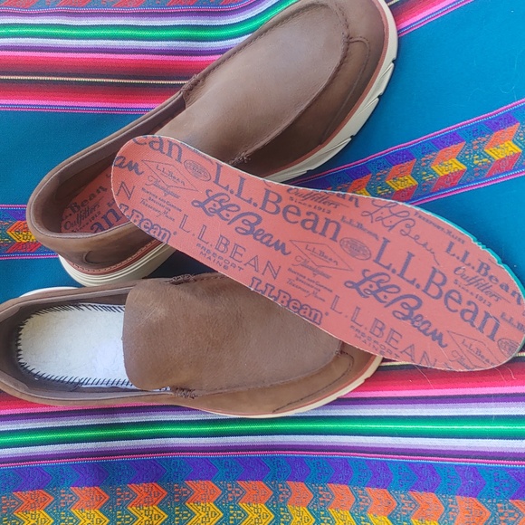 L.L. Bean Men's Kennebec Leather Slip-On Loafers in Brown Dark Earth Size 13 - Picture 15 of 17